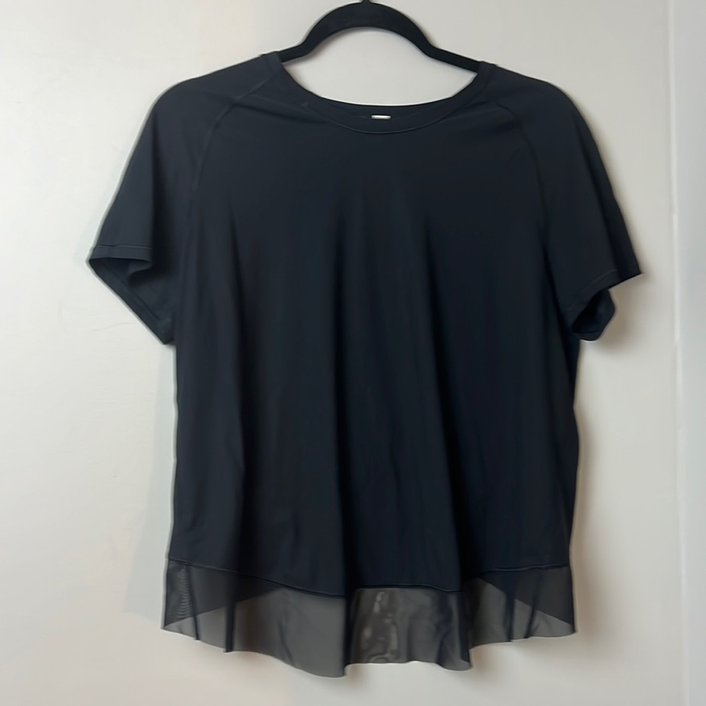 Lululemon crossover top with mesh detail